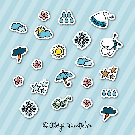 Excited to share the latest addition to my #etsy shop: Printable weather stickers, clip art, perfect for planners, bullet journals, calendars, cards or scrapbook. Digital file. #weather #stickers #plannerstickers #rainstickers #sunnystickers #clipart #digitalstickers #printablestickers #printables Weather Stickers Printable, Anime Notebook, Weather Stickers, Rainy Mood, Goodnotes 5, Small Planner, Scrapbook Digital, Stickers Printable, Space Pictures