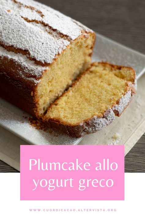 Italian Desserts, Sweet Breakfast, Vanilla Cake, Italian Recipes, Banana Bread, Yogurt, Vanilla, Easy Meals, Healthy Recipes