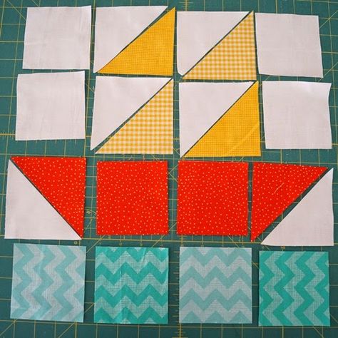 Sailboat Quilt, Boat Quilt, Colchas Quilting, Boys Quilt Patterns, Nautical Quilt, Half Square Triangle Quilts, Quilt Square Patterns, Patchwork Quilt Patterns, Quilt Block Tutorial