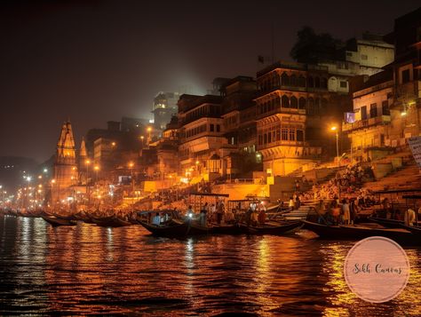 Buy Hindu Digital Art Varanasi Ghats Nights Ganga Aarti Hinduism Wall Decor Hindu Wallpaper Indian Wall Art Painting Hindu Digital Wallpaper Online in India - Etsy Ganga Aarti Varanasi Painting, Varanasi Photography Ghats, Varanasi Ghat Photography, Varanasi Aesthetic, Varanasi Photography Beautiful, Varanasi Photography, Divine Aesthetic, Indian Aesthetic Wallpaper, Hindu Wallpaper