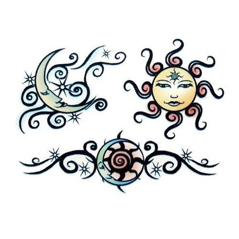 celestial tattoos - Bing Images Hippie Sun Tattoo, Celestial Tattoos, Sun And Moon Tattoos, Hippie Sun, Tramp Stamp Tattoos, Celestial Tattoo, Moon Tattoos, Grunge Tattoo, Celestial Sun