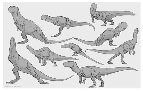 T Rex Drawing Reference, Raptor Pose Reference, Prehistoric Creatures Art, Dinosaur Art Reference, T Rex Reference, Raptor Drawing Reference, Dinosaur Reference Drawing, Dinosaur Anatomy Drawing, Dinosaur Poses Reference