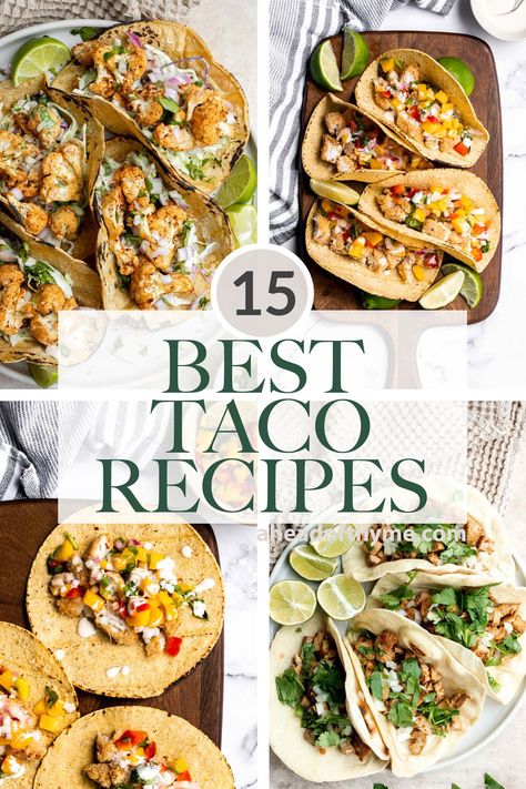 Small Tacos Recipes, Taco Variations, Gourmet Tacos Recipes, Taco Toppings Ideas, Elevated Tacos, Different Taco Ideas, Taco Flight, Best Tacos, Taco Variations Dinners