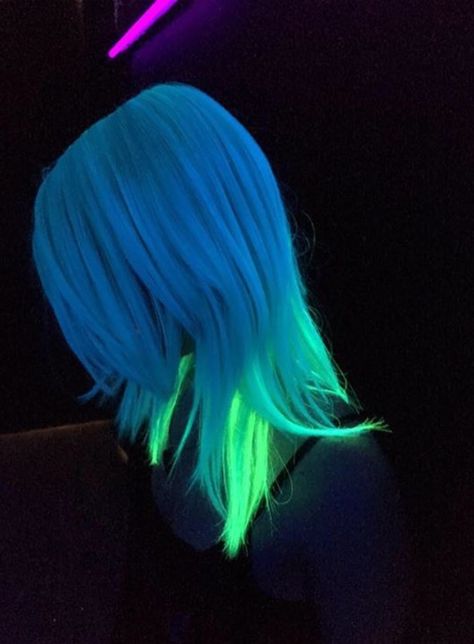 Hair Dye, Dark Hair, In The Dark, Dyed Hair, Glow In The Dark, Hair Color, Dye, Hair, Color