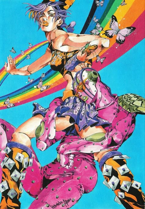 Jolyne Kujo And Stone Free, Jolyne Kujo Araki Art, Jojo's Bizarre Adventure Jolyne Art, Jojo Part 6 Jolyne, Jolyne And Stone Free, Jolyne Kujo Wallpaper, Jolyne Kujo Manga, Stone Free Jojo, Stone Ocean Wallpaper