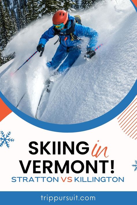 Skiing is greatly thrilling for anyone. And you can’t ignore the joy it brings in the cold winter. However, it’s not easy to choose a skiing spot. Especially when you want to go to Vermont! Because there are tons of great mountains for skiing like Stratton and Killington. Let us help you choose between Stratton vs Killington for the better option. Killington Vermont, Vermont Winter, Ski Trip, Winter Holiday, Holiday Destinations, Cold Winter, Winter Holidays, Vermont, You Choose