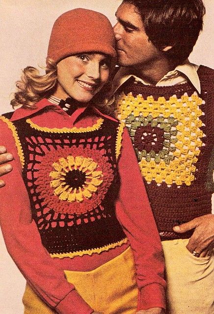 Hippie Crochet Patterns, Pola Top, Groovy Crochet, Unisex Crochet, 60s 70s Aesthetic, 70s Crochet, Crochet Vests, Retro Crochet, Patti Hansen