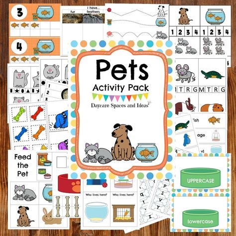 Daycare Spaces, Pet Theme, Starting A Daycare, Pets Preschool Theme, Pet Hotel, Pre K Activities, Pet 1, Pet Vet, Preschool Printable