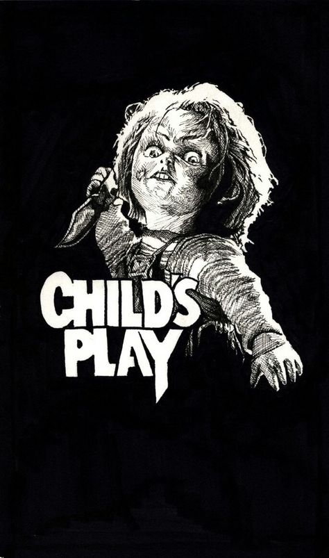 Chucky Tattoo, Horror Villians, Play Wallpaper, Child's Play Movie, Chucky Movies, Chucky Horror Movie, Vhs Cover, Halloween Chalkboard, Childs Play Chucky