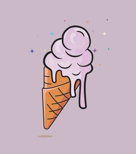 Made with illustrator. Ice cream vector design illustration. #vector #wafflecone #icecreamcartoon #icecreamcone #icecreamscoop #gelato #scoop #summericecream ##sweetfood #sweet Cute Ice Cream Tattoo, Ice Cream Scoop Drawing, Ice Cream Cartoon Drawing, Ice Cream Aesthetic Drawing, Gelato Drawing, Cute Ice Cream Drawings, Animated Ice Cream, Gelato Illustration, Ice Cream Draw