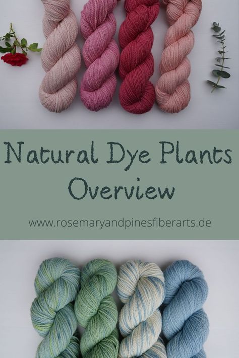 This post is an overview of natural dye plants and the color spectrum you can achieve. If you are interested in specific dye plants or colorways, you can explore each topic in more detailed blog posts which are linked below. This is not a complete list by any means. Rather, it contains all the natural dye plants I have used so far and I will gradually add to it in the future. Hopefully you find this post useful as a reference list. Natural Wool Dye, Natural Dye Yarn, Plant Dyeing, Eco Printing Tutorial, Natural Dyeing Techniques, Yarn Tutorials, Dyeing Tutorials, Crochet Photo Props, Natural Dye Fabric