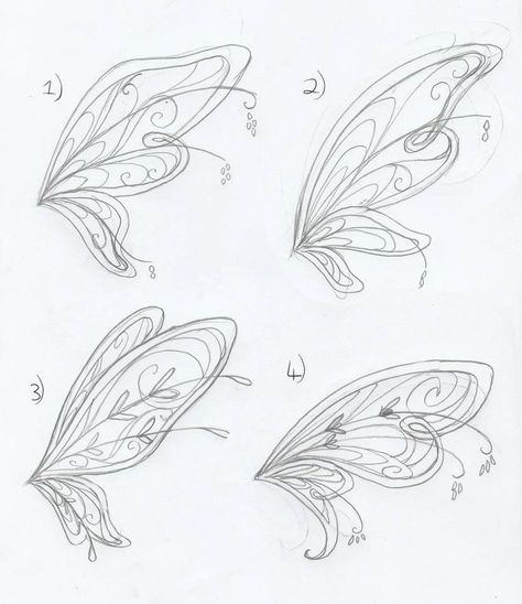 Fairy Wing Line Art, Winx Club Tattoo Ideas, Winx Club Tattoo, Wing Sketch, Fairy Wings Drawing, Fairy Wing Tattoos, Alas Tattoo, Wings Sketch, Tato Henna