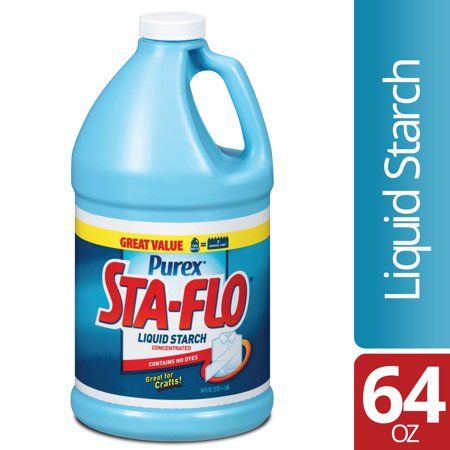 Purex Sta Flo Liquid Starch, Great for Crafts, Concentrated, 64 Ounce Image 2 of 7 Liquid Starch, Slime No Glue, Glitter Slime, How To Make Slime, School Glue, Laundry Liquid, Lint Remover, Slime Recipe, Household Cleaning Supplies