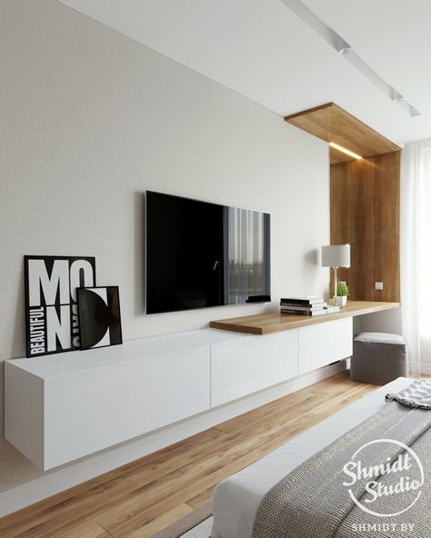 Bedroom Tv Wall, Living Room Tv Unit Designs, Living Room Tv Unit, Tv Room Design, Hotel Room Design, Tv In Bedroom, Tv Wall Design, 아파트 인테리어, Master Bedrooms Decor