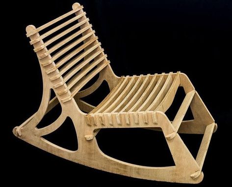 Dxf Files Cnc, Adirondack Chair Plans, Woodworking Chair, Cnc Furniture, Wooden Rocking Chairs, Wood Rocking Chair, Vase Holder, Cnc Files, 3d Cnc