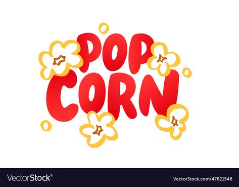 Popcorn Sign, Popcorn Logo, Color Graphic Design, Corn Snacks, Colorful Logo, Logo Text, Logo Badge, Logo Color, Transparent Png