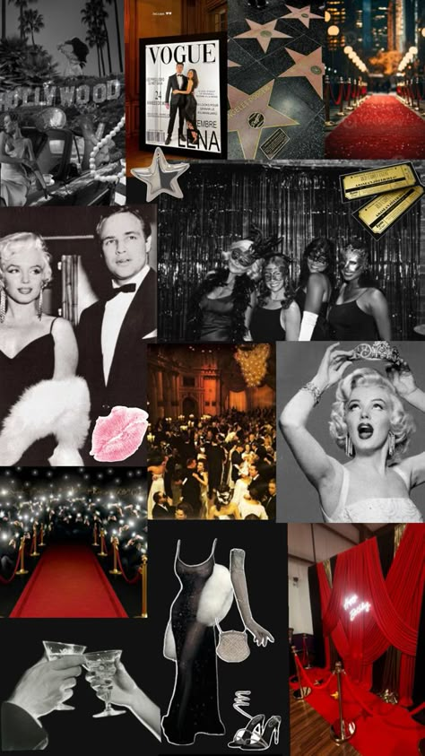 Vogue Themed Party, Hollywood Prom Theme, Marilyn Monroe Wedding, 1930s Aesthetic, Sweet 16 Planning, Hollywood Glamour Party, Old Hollywood Party, Nye Party Ideas, 18th Ideas