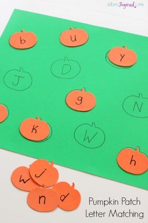 Pumpkin Alphabet, Pumpkins Preschool, Letter Matching Activities, Activity For Preschoolers, Alphabet Activity, October Activities, Fall Preschool Activities, Pumpkin Activities, Letter Identification