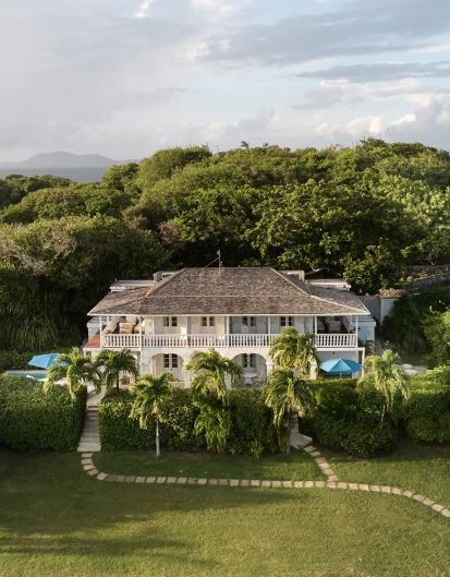 Hotel | Mustique Island Island House Tropical, Veranda Restaurant, British West Indies Style, Mustique Island, West Indies Style, Luxury Safari Lodge, Caribbean Homes, Cotton House, Tropical Architecture