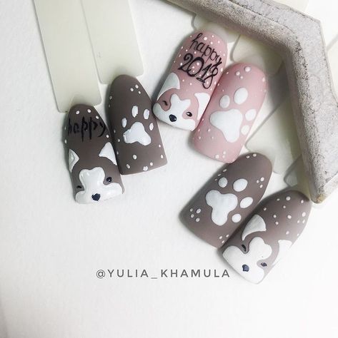 Noel Nail, Nail Art Noel, Animal Nail Art, Animal Nails, Pretty Nail Art, New Year's Nails, Nails Desing, Xmas Nails, Classy Nails