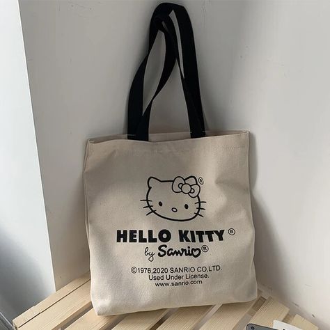 Canvas Tote Bag hello kitty Aesthetic Personalized Custom Reusable Grocery Bags Shopping Shoulder Bag cute travel tote bag - AliExpress Sanrio Tote, Hello Kitty Tote Bag, Hello Kitty Canvas, Hello Kitty Tote, Kitty Aesthetic, Search Code, Kitty Clothes, Hello Kitty Clothes, Color Aesthetic