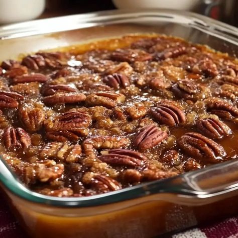 Homemade Pecan Pie Cobbler, Pecan Pie Casserole Recipe, Easy Pecan Cobbler, Pecan Pudding From The 1930’s, Pecan Pie Cobbler Easy, Chocolate Pecan Cobbler, Burbon Pecan Pie, Dessert Casserole Recipes, Pecan Cobbler Dump Cake