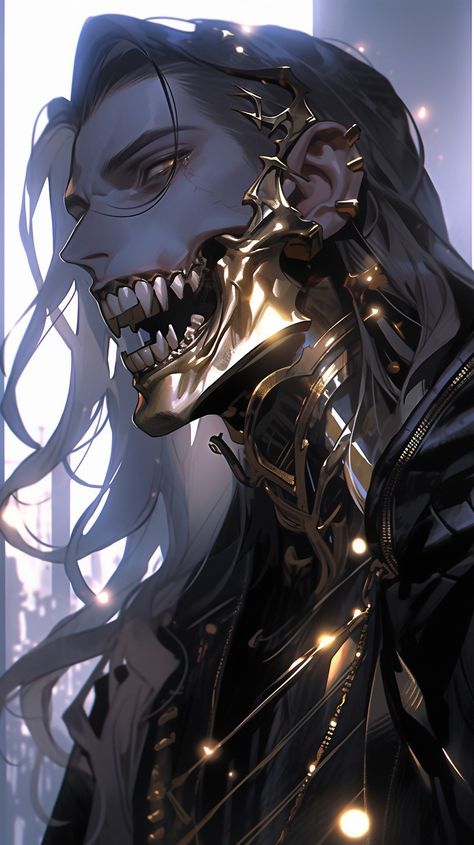 Xanathar Beholder, Norse Makeup, Demon Male Character Design, Monster Character Design Male, Cyborgs Art Male, Male Demon Character Design, Male Monster Oc, Oni Character Design, Oni Character Design Male