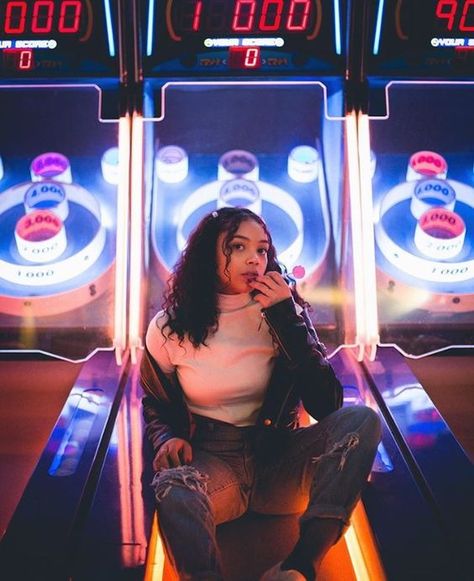 Game Room Photoshoot, Arcade Shoot, Senior Things, Neon Photography, Song Covers, Tumblr Pics, Photos Tumblr, Shoot Inspiration, Creative Portraits