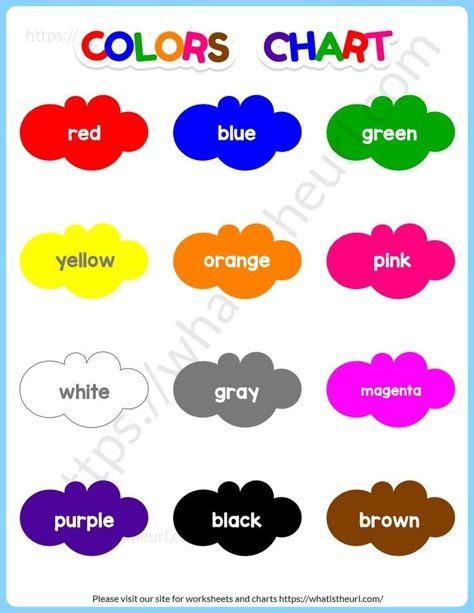 We have designed 2 charts in colors with their names on them. There are 2 designs in this worksheet. These are basically designed as a chart. Due to the nature of PDF, you can print it any poster size. Please download the PDF Colors and Their Names for Kids Charts For Nursery Classroom, Colours Chart For Kindergarten, Name Chart Ideas, Colour Names Charts, Colours Names Charts For Kids, Colors Posters For Classroom, Color Chart For Preschool, Fruits Chart For Kids, Colours Chart For Preschool