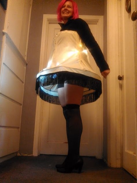 A Christmas Story Leg Lamp Halloween Costume Tutorial Leg Lamp Costume Diy, Lamp Halloween Costume, Leg Lamp Costume, Christmas Story Party Ideas, Lamp Costume, Christmas Character Costumes, Christmas Story Lamp, A Christmas Story Leg Lamp, Christmas Movie Characters