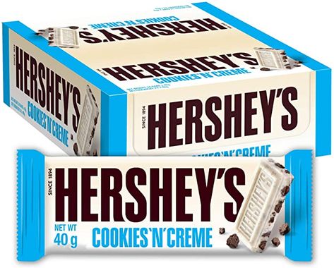 Hershey White Chocolate, Grazing Food, Hershey Cookies, American Chocolate, Cookie Crunch, Hershey Candy, Crunchy Cookies, Cookies N Cream Cookies, Hershey Chocolate