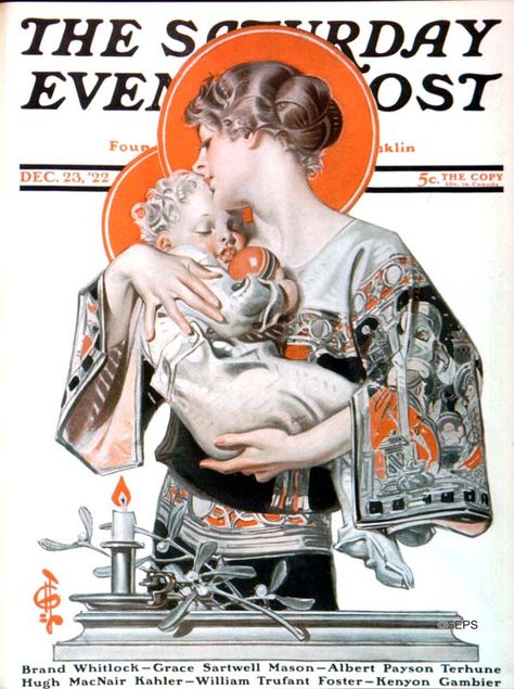 Modern Madonna & Child | The Saturday Evening Post Saturday Evening Post, Evening Post, Madonna And Child, Arte Inspo, Norman Rockwell, Art And Illustration, Art Anime, Art Plastique, 그림 그리기