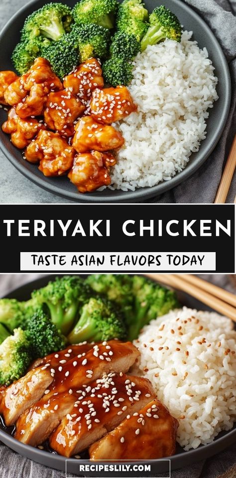 I'm excited to share my favorite Teriyaki Chicken recipe with you! This dish is bursting with robust Asian flavors and is paired perfectly with tender broccoli and fluffy rice. Perfect for a quick dinner or a special occasion, this recipe will surely impress your family and friends. Let’s dive into the world of tasty Asian cuisine! Chicken Teriyaki With Broccoli, Teriyaki Stir Fry Recipes, Chicken Rice Veggies Dinners, Healthy Chicken And Broccoli Recipes, Teriyaki Broccoli, Asian Chicken Breast Recipes, Chinese Chicken And Broccoli, Chicken Sushi, Teriyaki Chicken Recipe