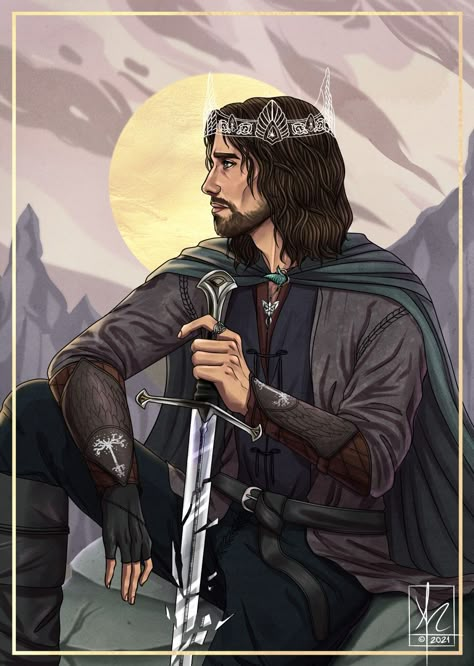 Aragorn Fanart, Aragorn Lotr, Aragorn And Arwen, Middle Earth Art, Into The West, Tolkien Art, Lotr Art, Viggo Mortensen, A Present