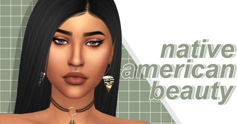 Sims 4 Native American, Native American Hair, Sims Challenge, Native American Home, Sims 4 Decades Challenge, Sims Medieval, Sims Packs, Native American Clothing, Sims Four