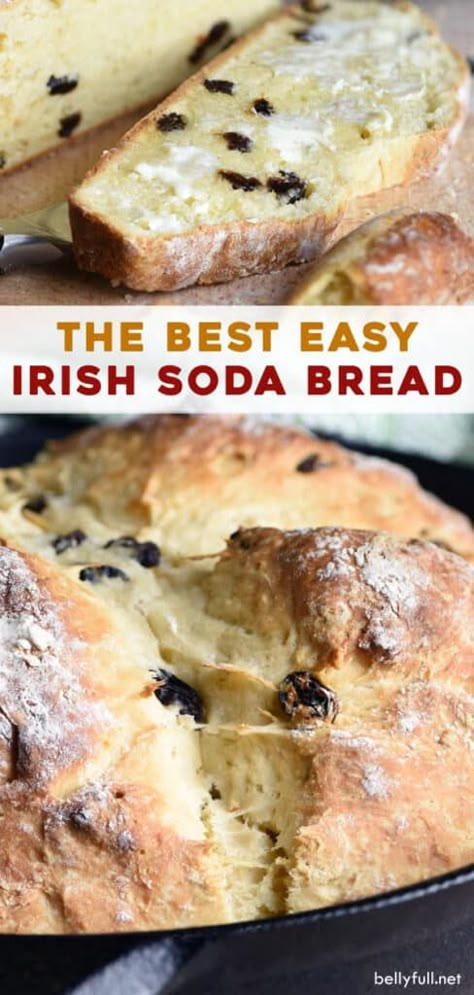 Soda Bread With Raisins, Easy Irish Soda Bread, Bread With Raisins, Irish Recipes Authentic, Irish Bread, Muffins Blueberry, Irish Desserts, Soda Bread Recipe, Keto Bread Recipe