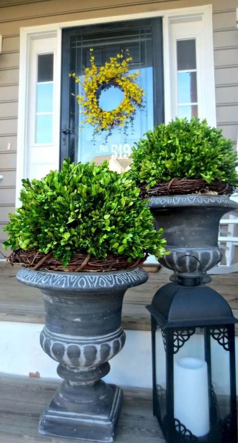 Porch Urns, Porch Planter Ideas, Front Door Plants, Front Door Planters, Front Porch Flowers, Front Porch Planters, Door Planter, Best Front Doors, Fall Container Gardens