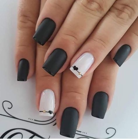 Gell Nails, Milky Nails, Matte Black Nails, Black Nail Designs, Uñas Acrilicas, Chic Nails, Short Acrylic Nails, Matte Nails, Acrylic Nail Designs