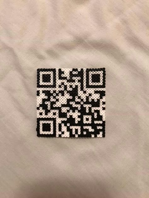 "Go away please" QR code perler beads Qr Code Perler Beads, Diy Resin Keychain, Melty Bead Designs, Pikachu Drawing, Easy Perler Bead Patterns, Easy Perler Beads Ideas, Easy Pixel Art, Fusion Beads, Diy Perler Bead Crafts