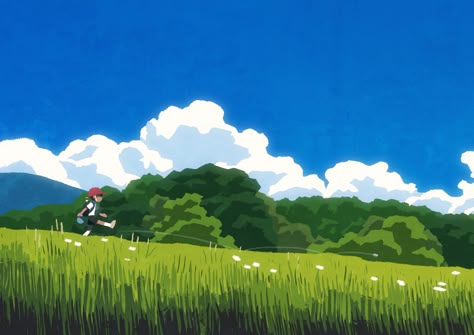 Background Study, Grass Illustration, Background Drawing, Landscape Drawings, Color Harmony, Landscape Illustration, Environment Concept Art, Visual Development, Illustration Character Design