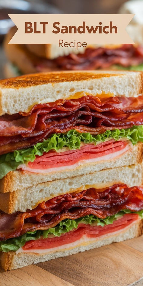 This BLT Sandwich is the ultimate classic! Crispy bacon, fresh lettuce, and juicy tomato, all layered between toasted bread for a simple, yet delicious meal that never goes out of style. Sourdough Blt Sandwich, Blt Meal, Healthy Blt, Blt Sandwich Recipes, Classic Blt Sandwich, Blt Recipes, Blt Sandwich, Tasty Lunch, Toasted Bread