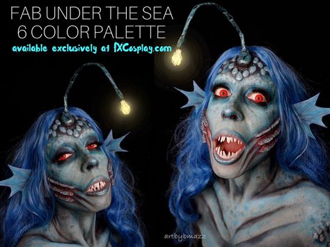 Angler Fish Costume, Scary Sea Creatures, Sea Creature Costume, Fish Makeup, Mushroom Costume, Undertale Cosplay, Fish Costume, Mermaid Parade, Special Fx Makeup