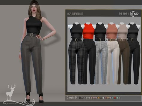 The Sims Resource - OUTFIIT ORTIE The Sims 4 Outfits, Fancy Work Outfits, Sims 4 Outfits, Sims 4 Tsr, Sims 4 Traits, Sims 4 Cas Mods, Sims 4 Game Mods, Sims 4 Expansions, Tumblr Sims 4