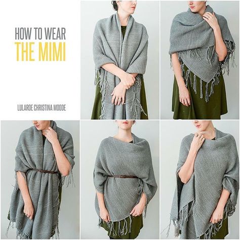 The LuLaRoe Mimi is a super versatile piece. It can be worn in many different ways including as a shawl, poncho, wrap, scarf, and any other way you like! Here are a couple different ways you can wear it! For more styling tips check out @lularoechristinamoodie on instagram or LuLaRoe Christina Moodie Shop on Facebook Tie Shawl, Shawl Outfit, Scarf Cardigan, Ways To Wear A Scarf, Poncho Wrap, Hippy Chic, How To Wear A Scarf, Scarf Outfit, Lularoe Styling