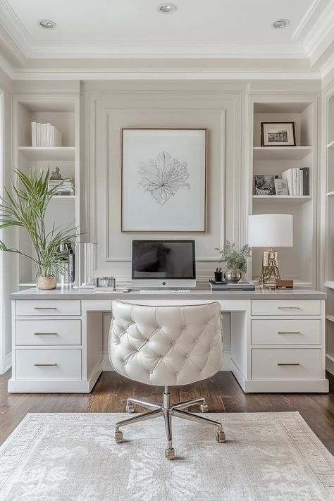 29 Elegant Home Office Ideas For A Stylish And Productive Space - Courtneys World Elegant Home Office, Elegant Home, Home Office Ideas, Elegant Homes, Office Ideas, Work Space, Office Decor, Home Office, Home Decor