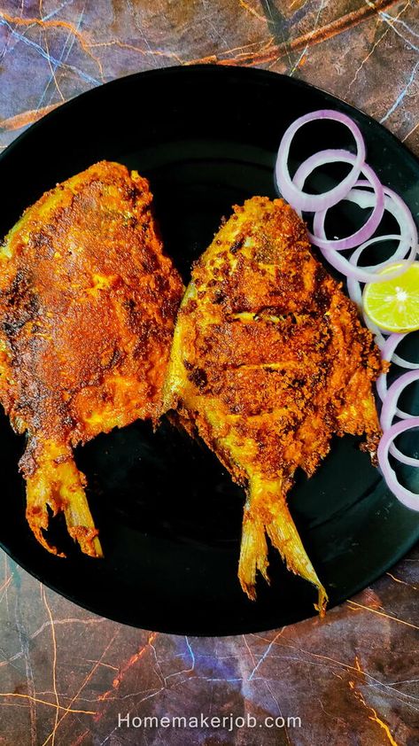 Pomfret Recipe, Recipes For Seafood, Pomfret Fry, Masala Fish Fry, Tandoori Fish, Pomfret Fish, Tandoori Recipes, Masala Fish, Best Appetizer