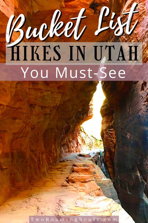 A picture going under a tunnel in Zion National Park as one of the best hikes in Utah Utah Hiking Trails, Hiking In Utah, Hikes In Utah, Hiking Waterfall, Utah Bucket List, National Park Hikes, Zion National Park Hikes, Utah Hiking, Utah National Parks Road Trip