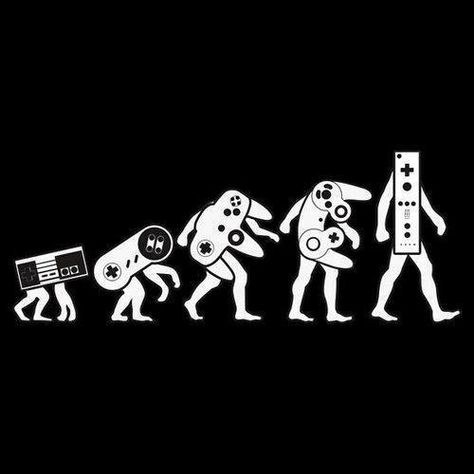 ~It's Evolution, Baby~ Evolution Of Video Games, Video Game Controllers, Nintendo Controller, Idee Cricut, Game Controllers, Gaming Wallpapers, Nerd Geek, Geek Out, Gaming Memes