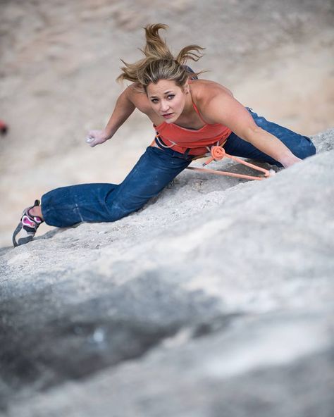 Sasha DiGiulian steps up her game in Oliana, Spain. (June, 2017) Sasha Digiulian, Rock Climbers, Rock Climbing, Beach Mat, Climbing, Outdoor Blanket, Spain, How Are You Feeling