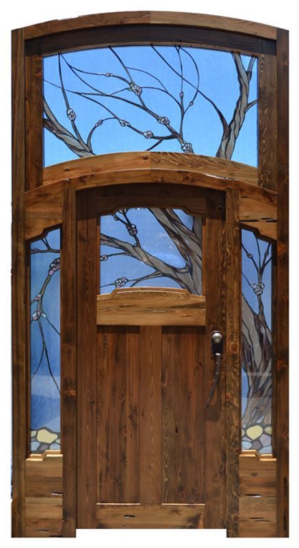 Stained Glass Doors Entrance, Internal Window, Door With Sidelights, Iron Front Door, Old Barn Doors, Craftsman Door, Entry Doors With Glass, Contemporary Front Doors, Stained Glass Door